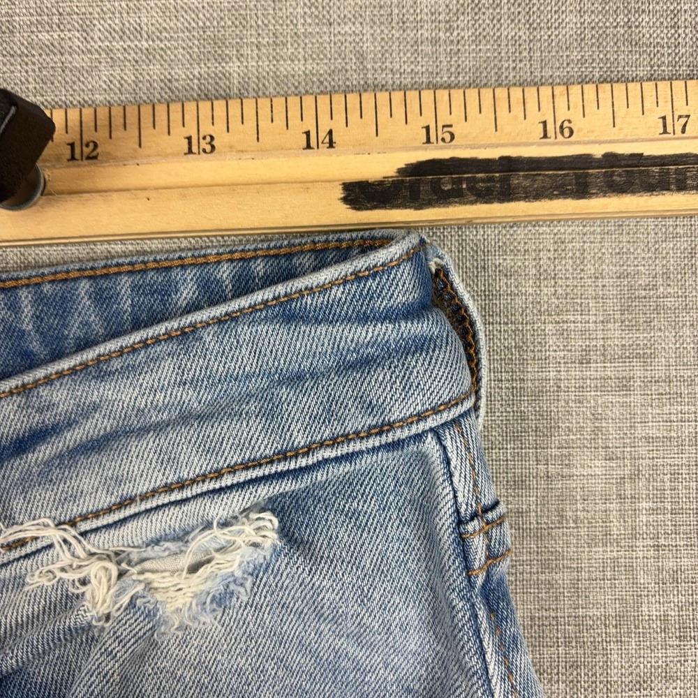 Dear John Jeans Womens 29 Blue Light Wash High Rise Straight Distressed Denim - Picture 12 of 14